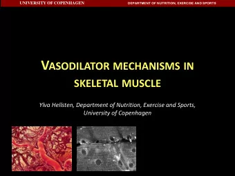 much oxygen it needs?  How is muscle blood flow regulated?  What do we know about mechanisms?