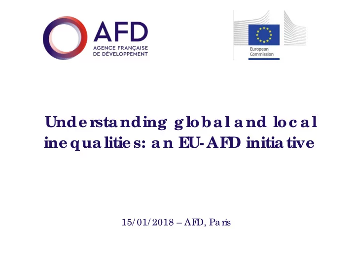 unde r standing global and loc al ine qualitie s an e u