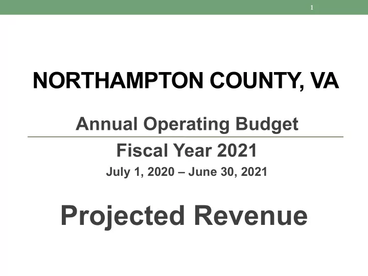 projected revenue