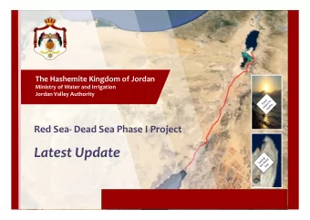Latest Update  1  Jordan is one of the most water scarce  The municipal water deficit has