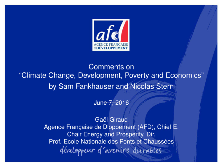 comments on climate change development poverty and