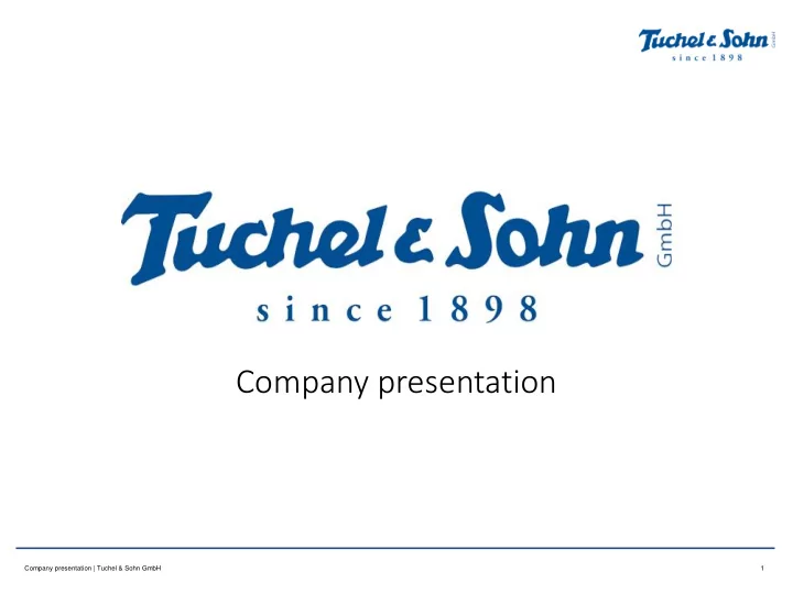 company presentation
