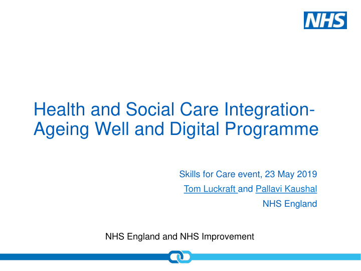 ageing well and digital programme