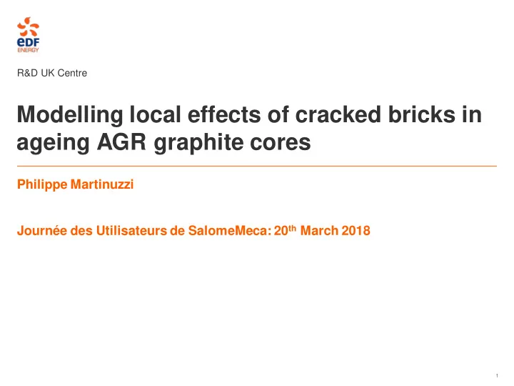 modelling local effects of cracked bricks in