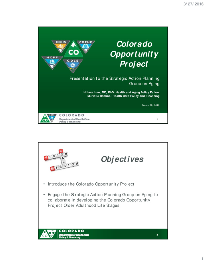 colorado opportunity project