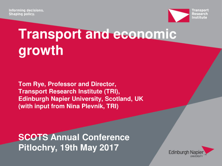 transport and economic growth
