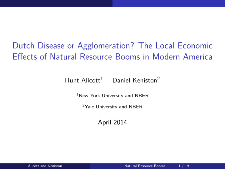 dutch disease or agglomeration the local economic effects
