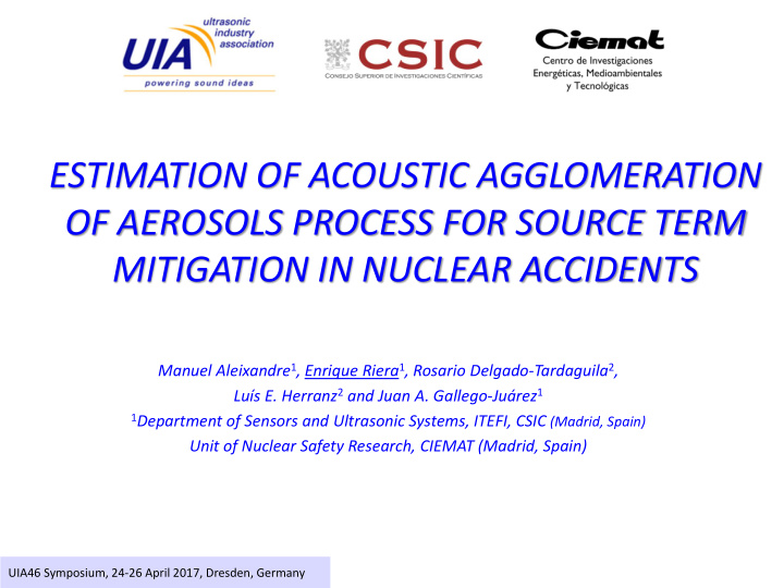 estimation of acoustic agglomeration of aerosols process