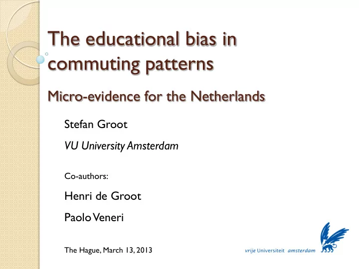 commuting patterns