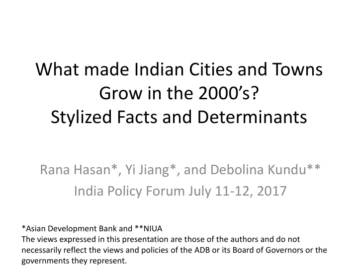 what made indian cities and towns
