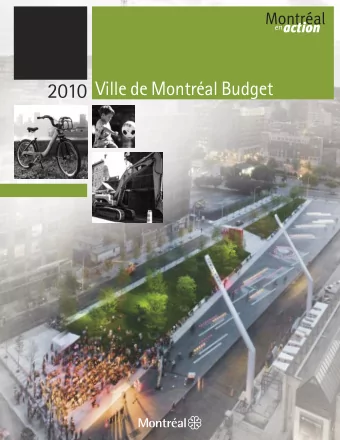 THE 2010 MONTRAL MUNICIPAL BUDGET  ADDENDUM PERTAINING TO  TAXES COLLECTED IN LACHINE  This