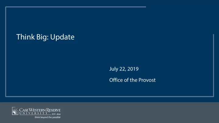 think big update