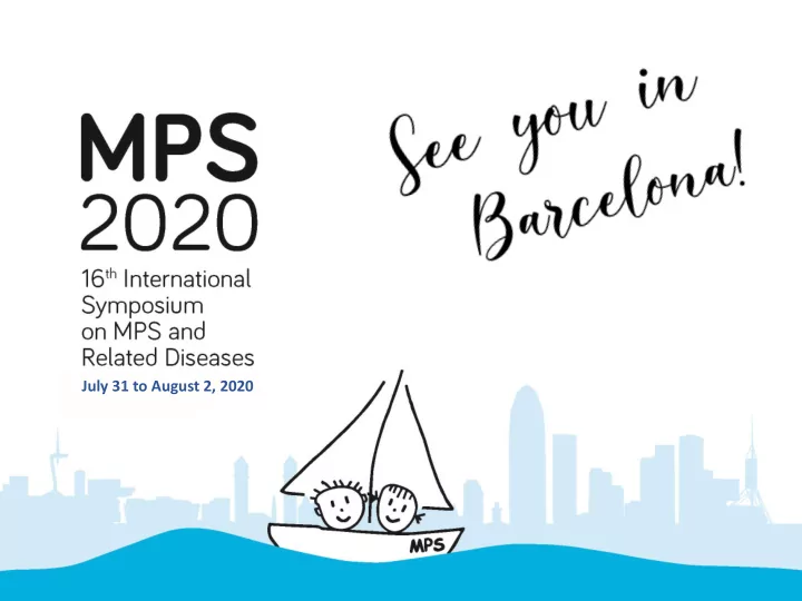 july 31 to august 2 2020 congress venue