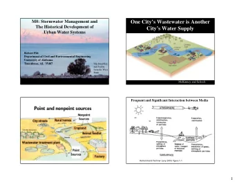 One Citys Wastewater is Another  The Historical Development of  Citys Water Supply  Urban