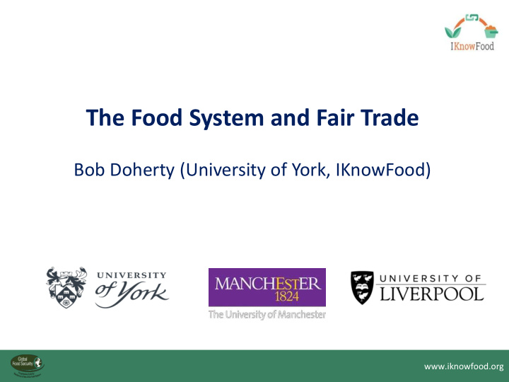 the food system and fair trade