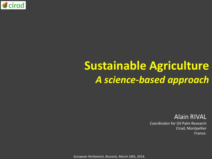 sustainable agriculture