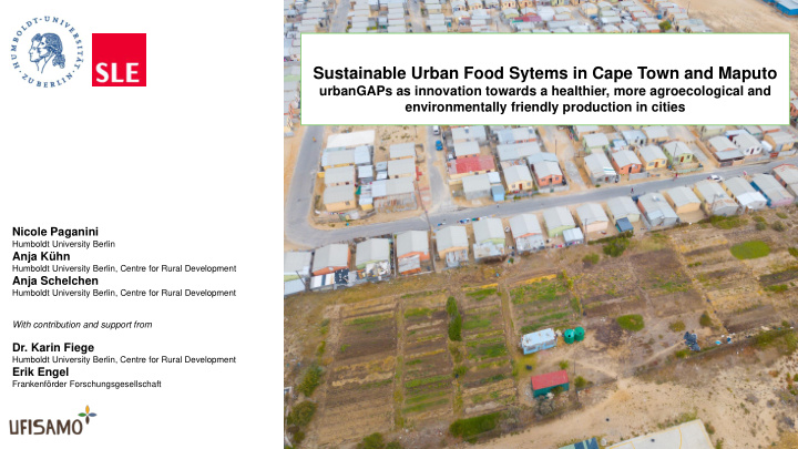 sustainable urban food sytems in cape town and maputo