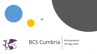 BCS Cumbria 16 th May 2019  1  In  Introductions  Steve Lawless  CEO Purple Griffon  Dr