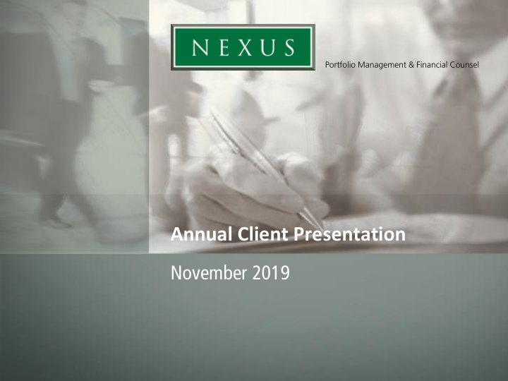 annual client presentation