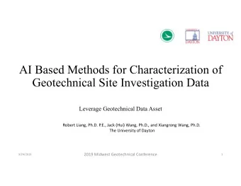 AI Based Methods for Characterization of  Geotechnical Site Investigation Data  Leverage