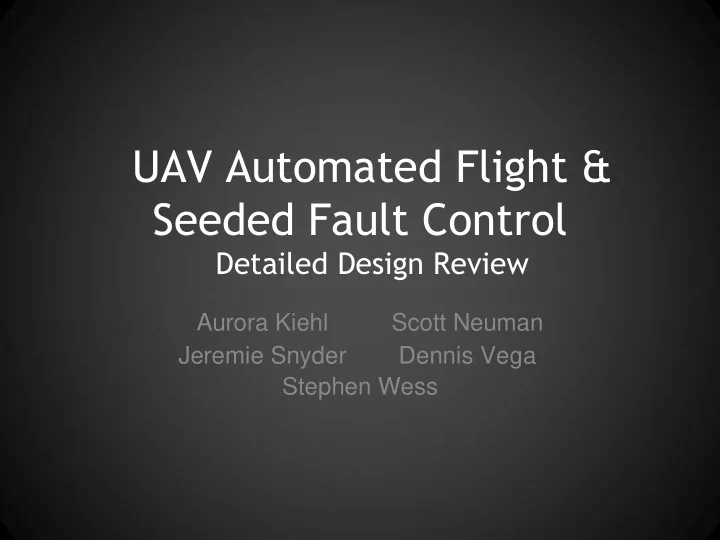 uav automated flight