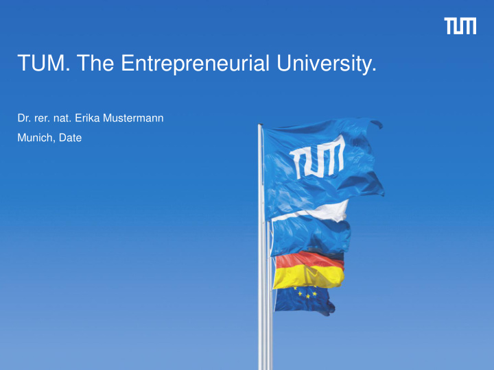 tum the entrepreneurial university