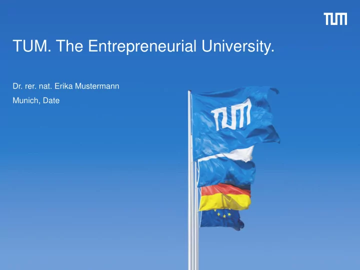 tum the entrepreneurial university