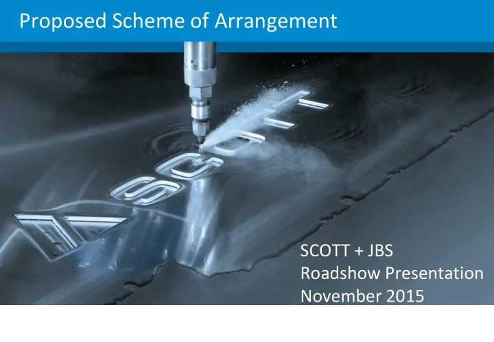 proposed scheme of arrangement