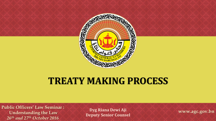 treaty making process