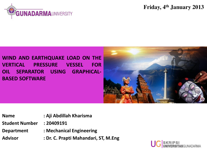 friday 4 th january 2013 wind and earthquake load on the