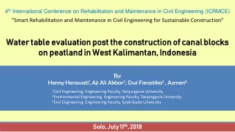 Water  Wa  ter ta  table  ble eval  aluati  uation  on pos  ost  t th  the con  onstruction