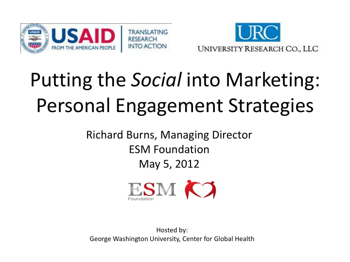 putting the social into marketing personal engagement