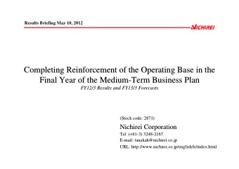 Completing Reinforcement of the Operating Base in the  Completing Reinforcement of the Operating