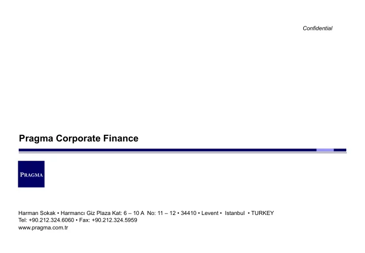 pragma corporate finance