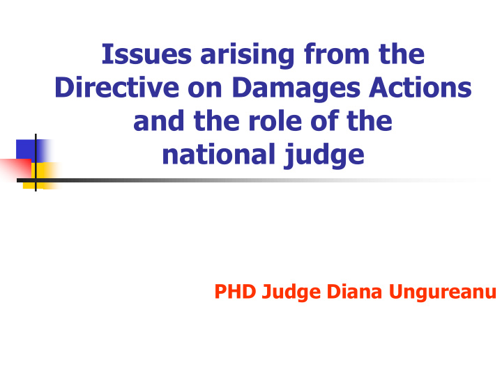 directive on damages actions