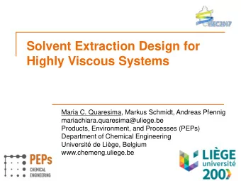 Highly Viscous Systems  Maria C. Quaresima, Markus Schmidt, Andreas Pfennig