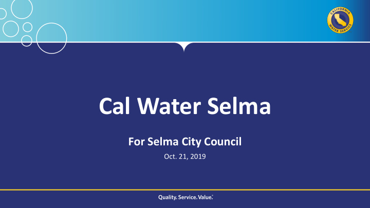 cal water selma