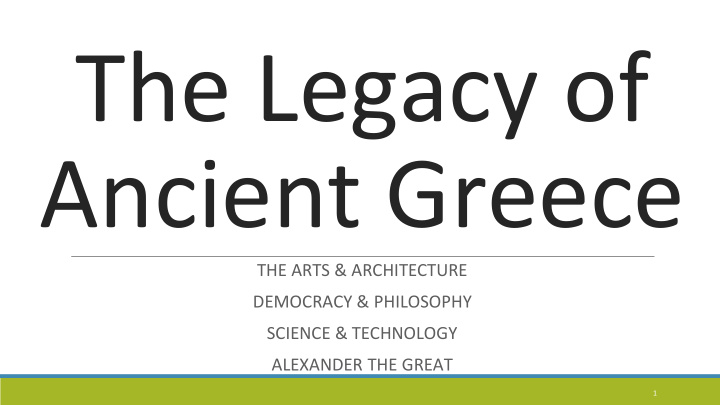 the legacy of ancient greece