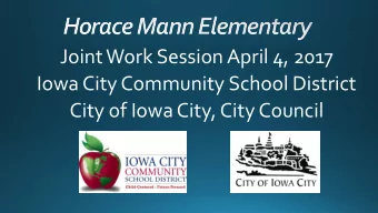 Joint Work Session April 4, 2017  Iowa City Community School District  City of Iowa City, City