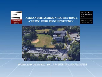 AL  E  XANDE  R HAMIL  T  ON HIGH SCHOOL  AT  HL  E  T  IC F  IE  L  D RE  CONST  RUCT  ION O, P.C.