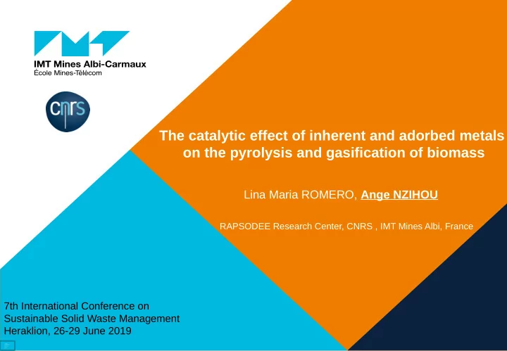 the catalytic effect of inherent and adorbed metals on