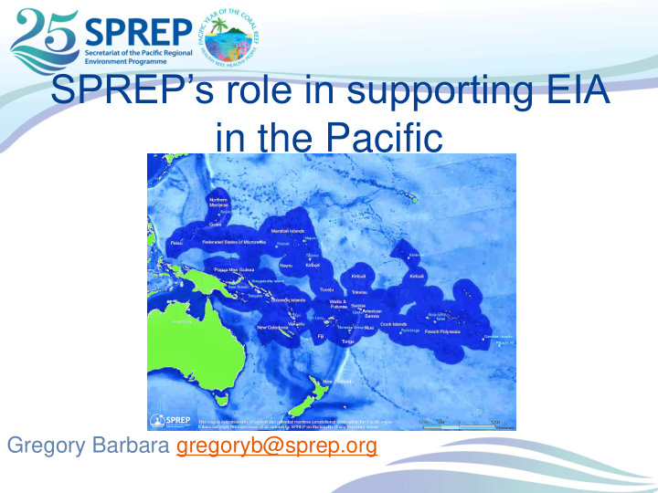 sprep s role in supporting eia