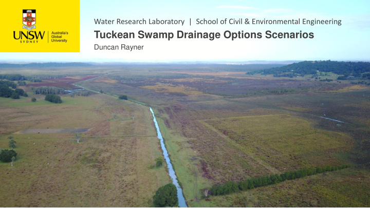 tuckean swamp drainage options scenarios