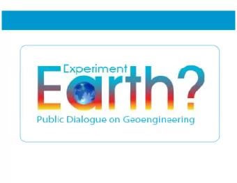 1    Todays big question:  Geoengineering: