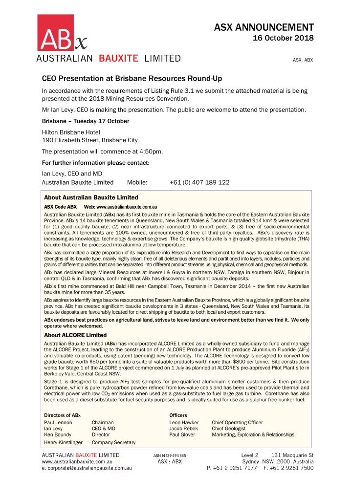 asx announcement