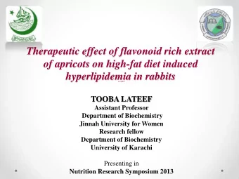 Therapeutic effect of flavonoid rich extract  of apricots on high-fat diet induced hyperlipidemia