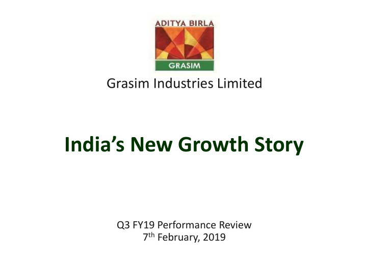 india s new growth story