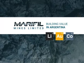 BUILDING VALUE  IN ARGENTINA  PRESENTATION JUNE, 2018  FORWORD-LOOKING STATEMENTS  02  2
