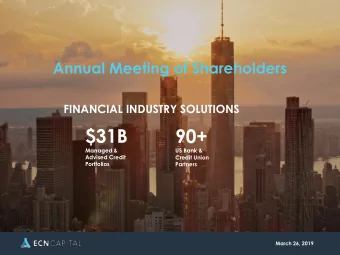 90+  Managed &amp;  US Bank &amp;  Advised Credit  Credit Union  Portfolios  Partners  March 26,