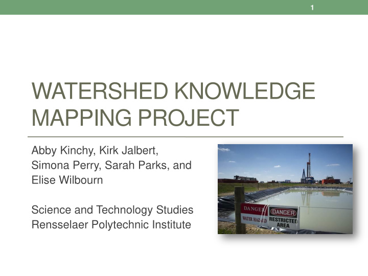 watershed knowledge